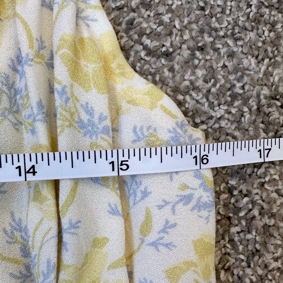Sunday Best Aritzia Mini Dress Yellow Ditzy Floral Women’s S Milkmaid Coquette - Picture 10 of 13